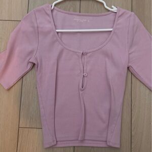 Abercrombie & Fitch Mauve Ribbed Top